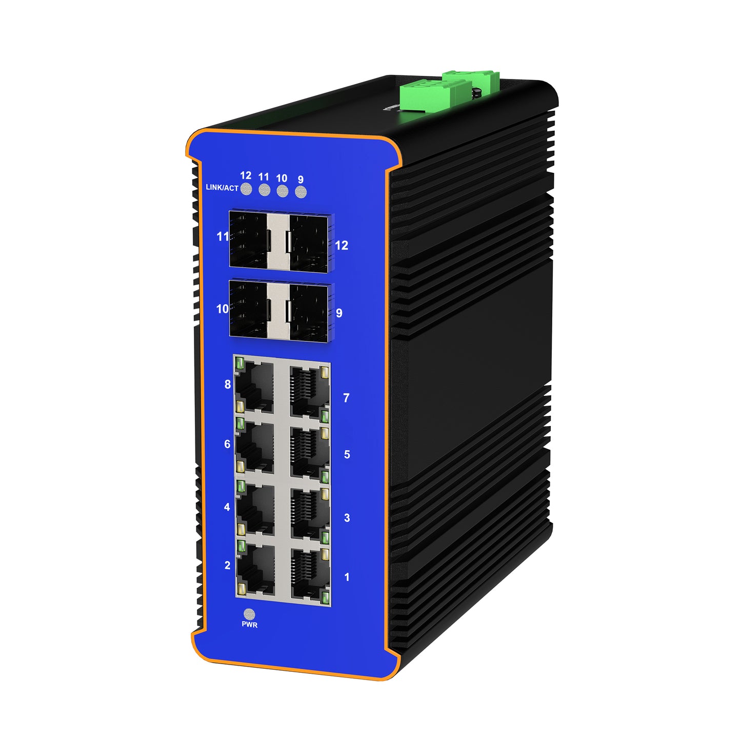 IDS1808F4 8GE+4SFP Din-rail Managed Industrial Switch