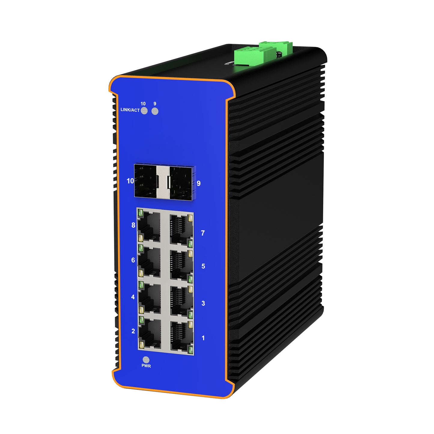 IDS1808F2 8GE+2SFP Din-rail Managed Industrial Switch
