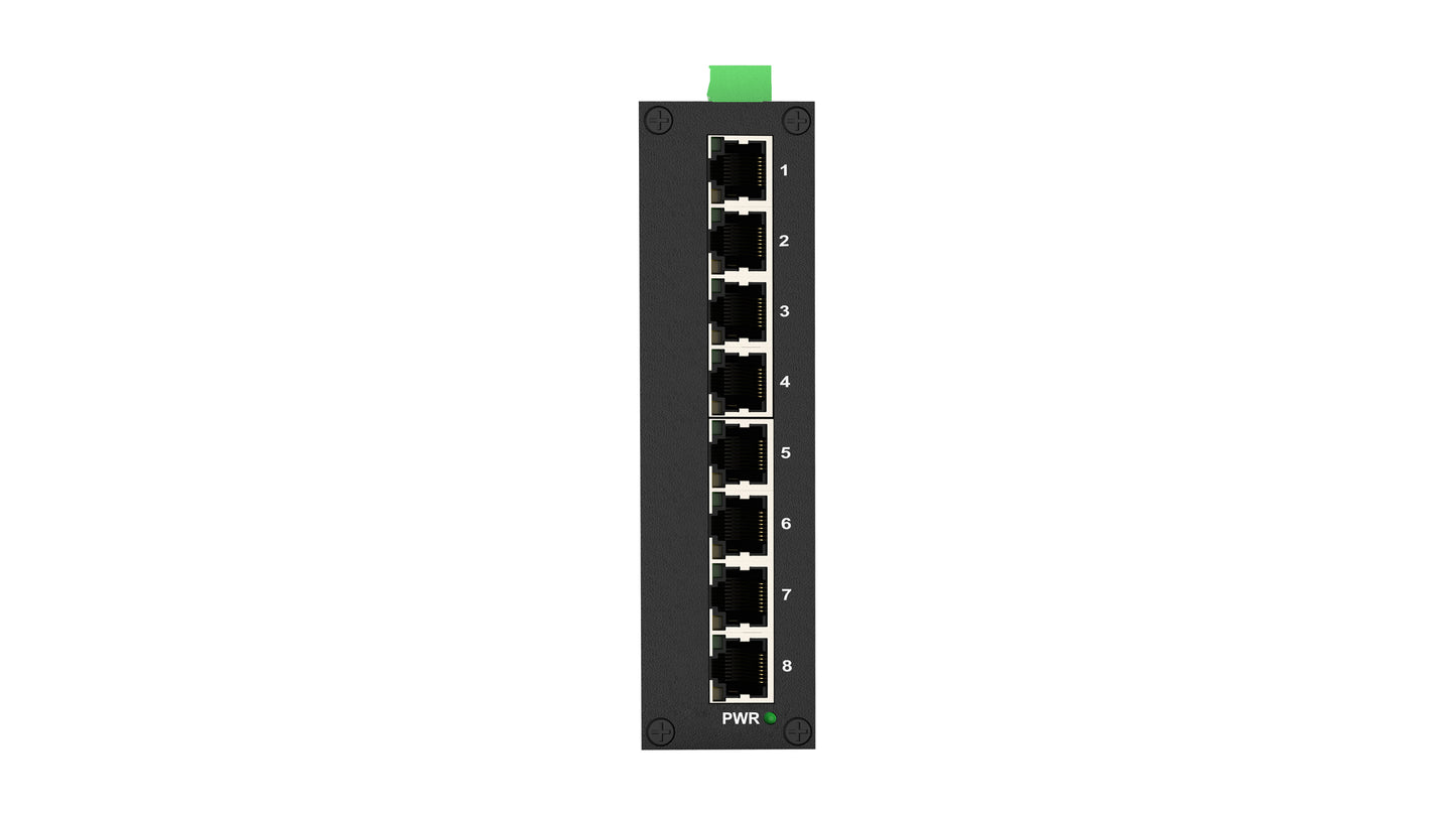 IDS1008R 8FE Din-rail Unmanaged Industrial Ethernet Switch