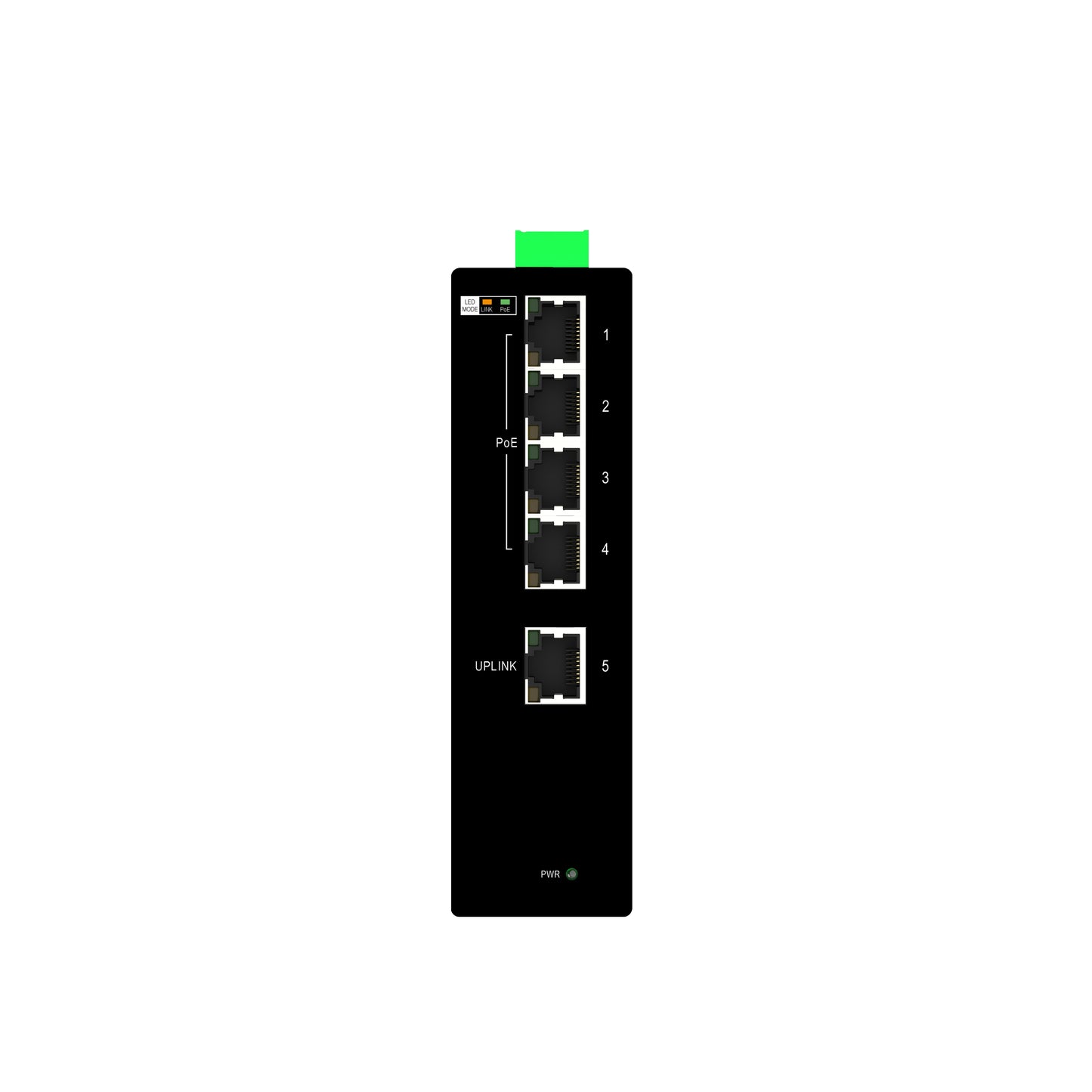 IDS1005-4P 5FE Din-rail Unmanaged Industrial PoE Switch