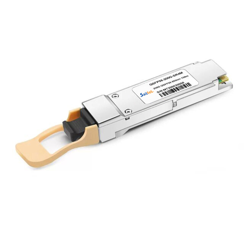 200G QSFP56 SR4 PAM4 Transceiver 850nm MTP/MPO-12 OM3/OM4 100m with FEC DDM