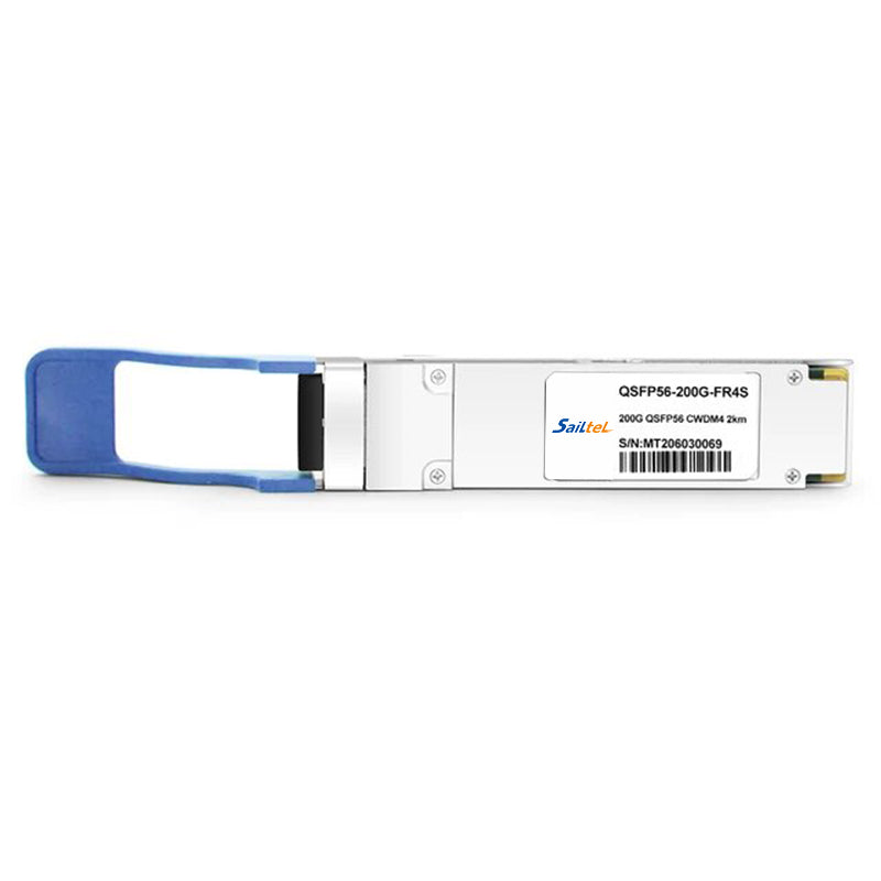 200G QSFP56 FR4S Transceiver PAM4 CWDM4 lanes MUX/DEMUX Design 2km 1271nm 1291nm 1311nm 1331nm LC SMF 2km with FEC DDM