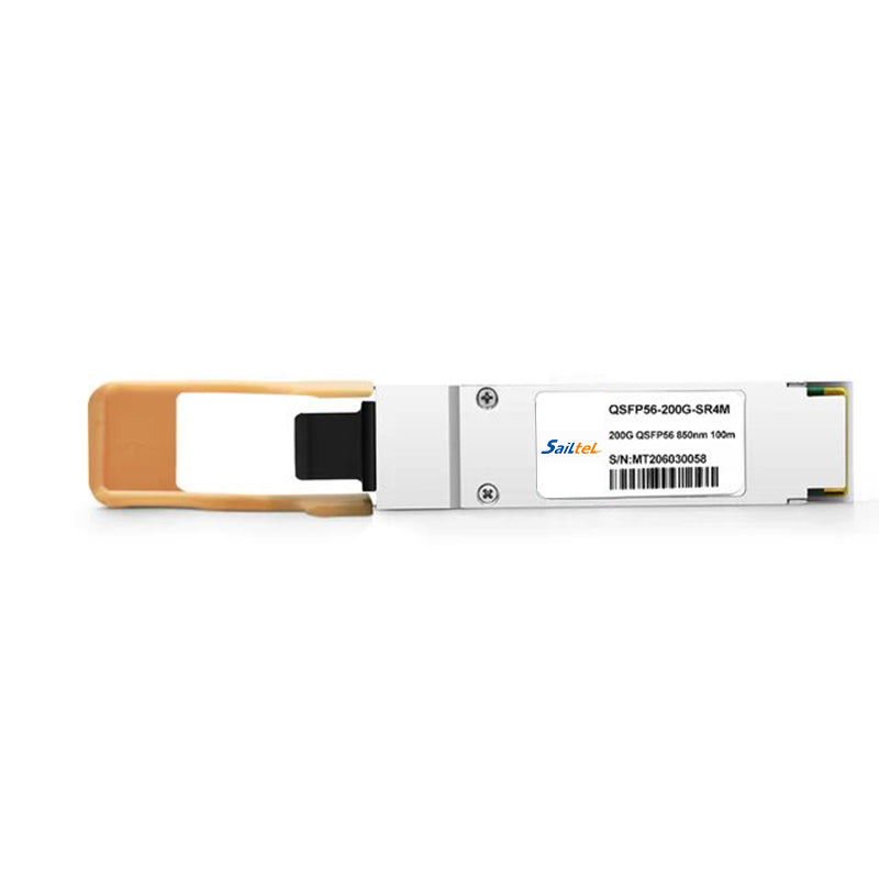 200G QSFP56 SR4 PAM4 Transceiver 850nm MTP/MPO-12 OM3/OM4 100m with FEC DDM