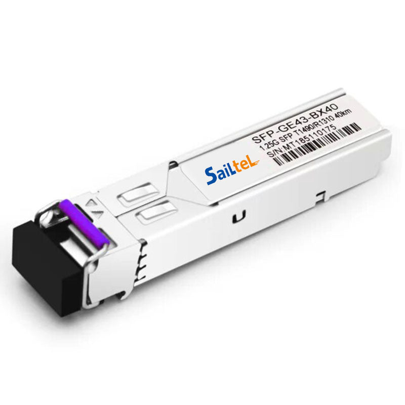 SFP-GE43-BX40  1.25Gbps SFP Transceiver, Single Mode, 40km Reach 1490nm TX / 1310nm RX