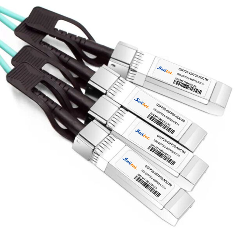 QSFP28-4SFP28-AOC3M 100G QSFP28 to 4x 25G SFP28 Active Optical Cables