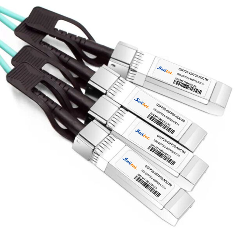 QSFP28-4SFP28-AOC10M 100G QSFP28 to 4x 25G SFP28 Active Optical Cables