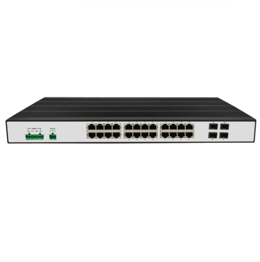 IRS2924F4R-24P 24G+4G L2 Industrial Managed Gigabit Ethernet Switch with PoE Injector