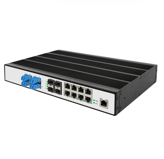IRS3008F4-BP-2AC 8GE+2SFP+4xOptical Bypass Rack-mount Industrial L3 Managed Ethernet Switch with Bypass support
