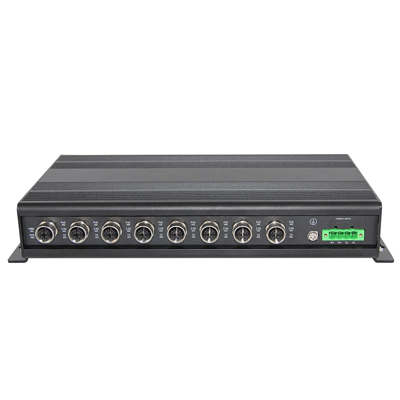 TNS4008-8P-M12-DC Full 2.5G M12 Industrial PoE Ethernet Switch